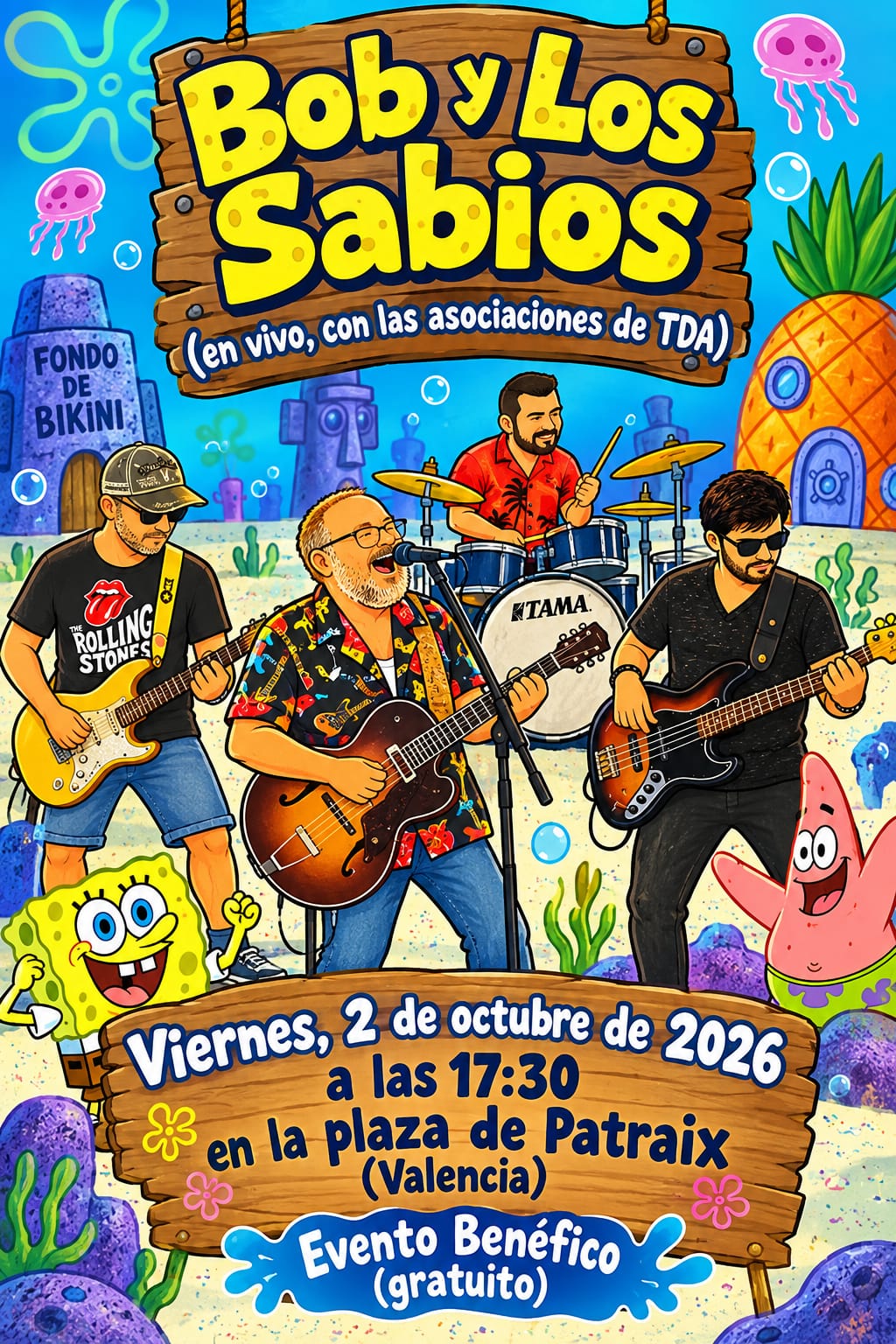 Cartel completo del concierto de David M Tormo